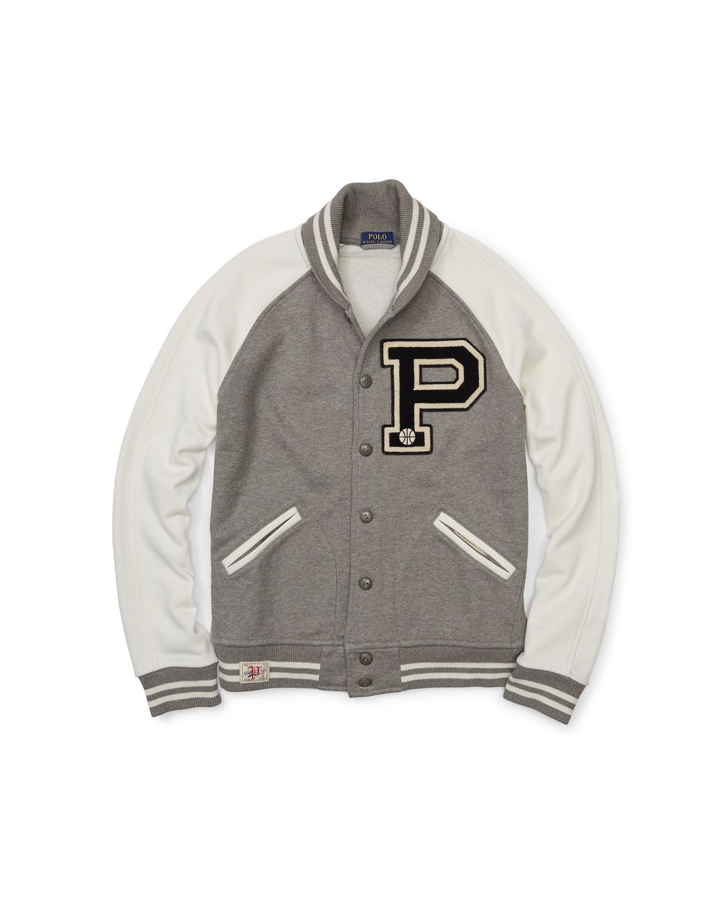 Polo Ralph Lauren Fleece Baseball Jacket in Gray for Men | Lyst