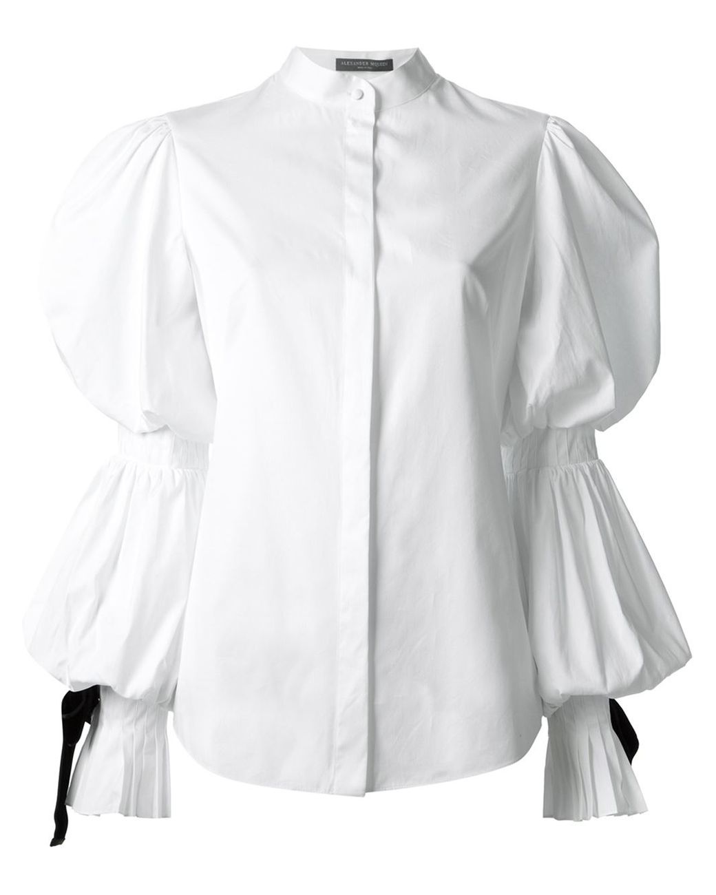 Alexander McQueen Bishop Sleeve Blouse in White | Lyst