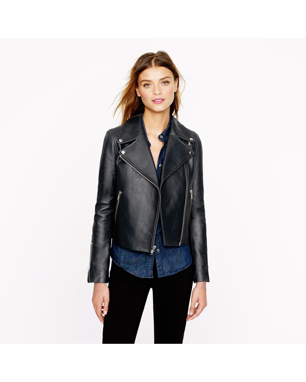 J.Crew Leather Coat