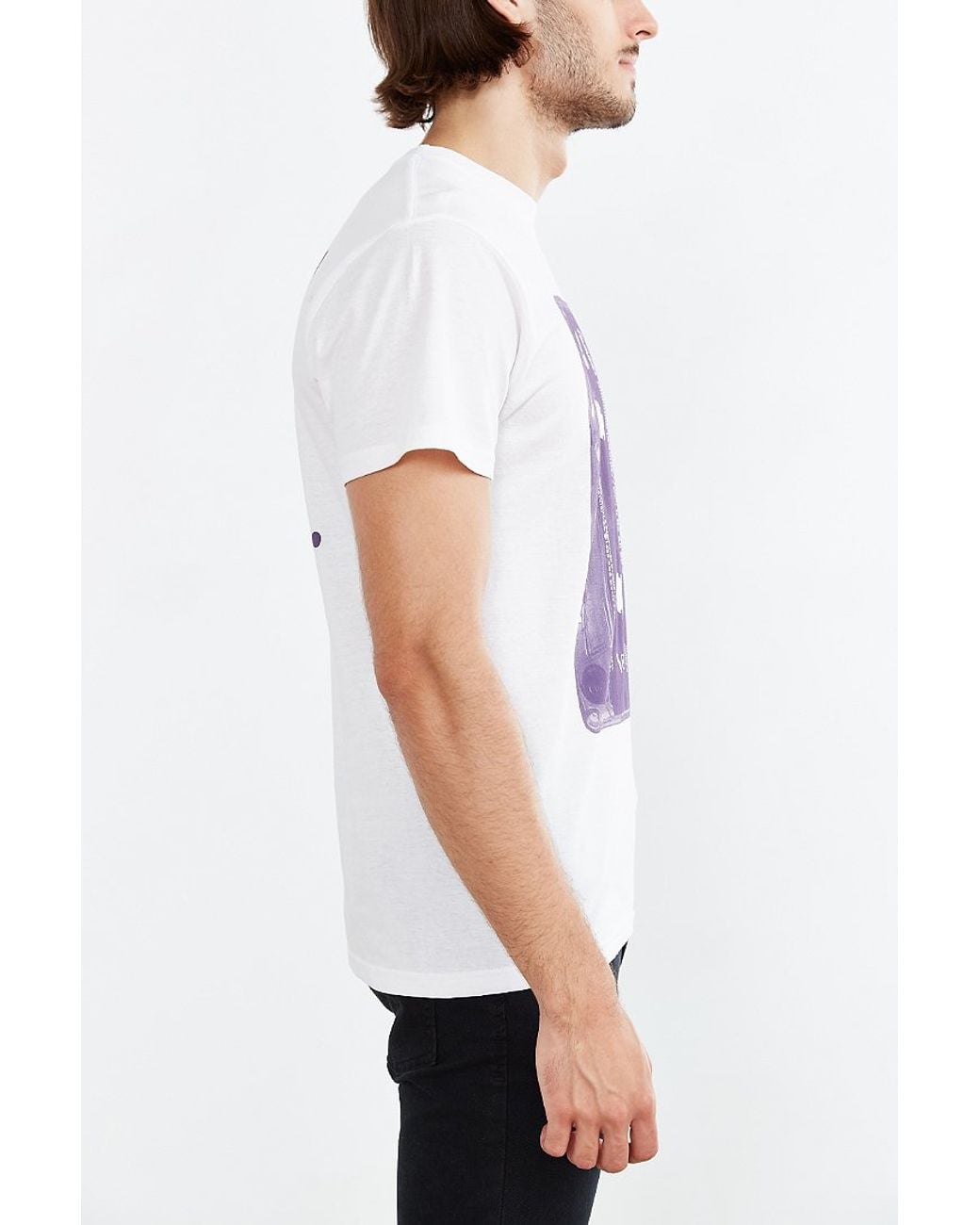 Urban Outfitters Raekwon Purple Tape Tee in White for Men | Lyst