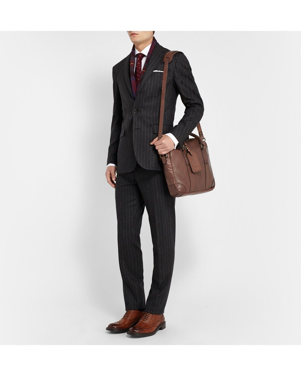Polo ralph lauren leather briefcase online