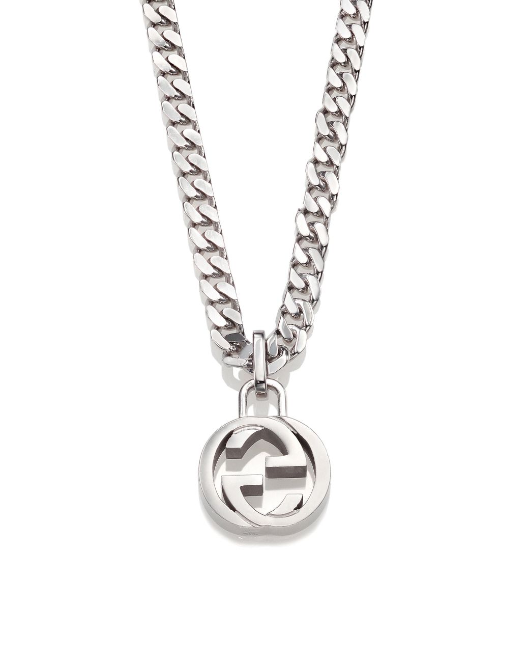 Gucci Interlocking Silver Necklace in 
