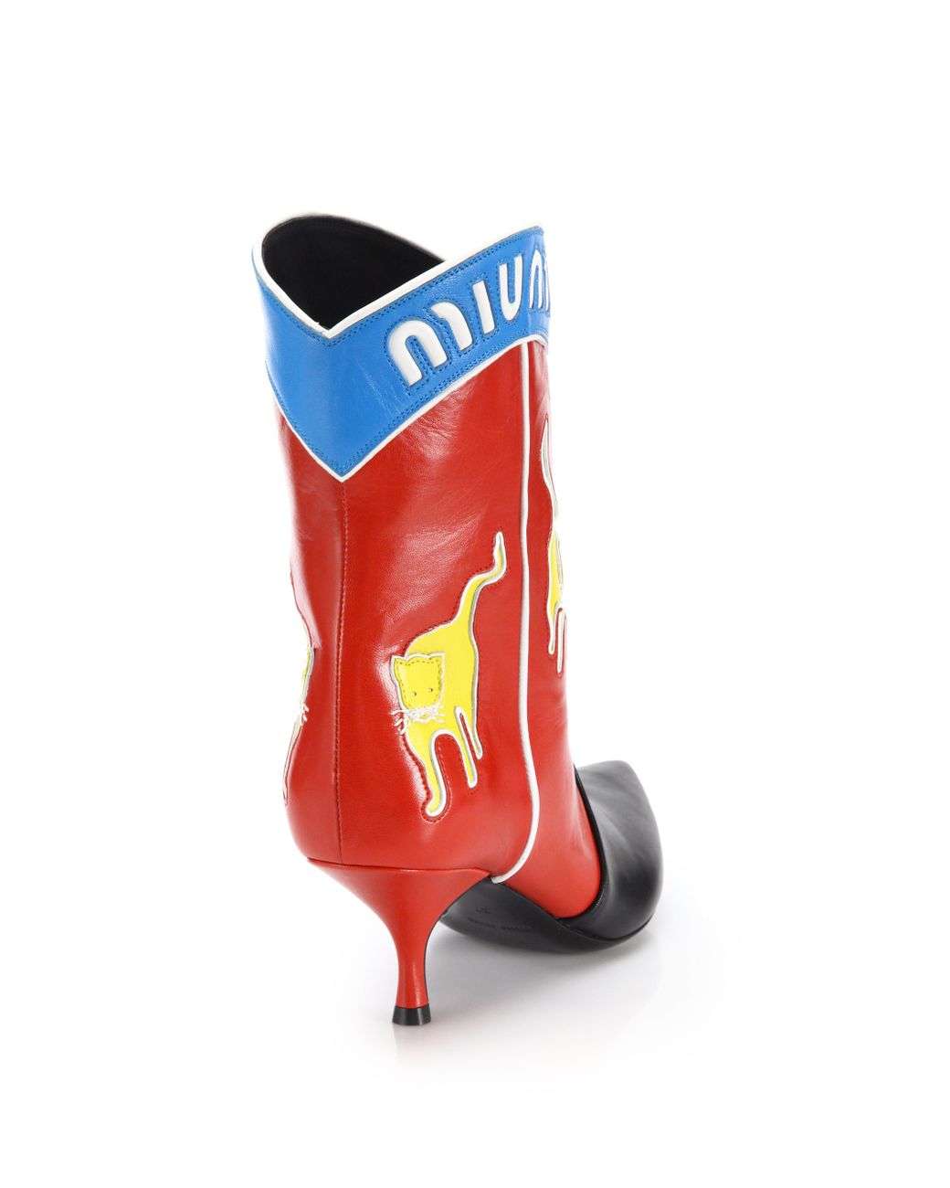 Miu Miu Multicolor Leather Cowboy Boots | Lyst