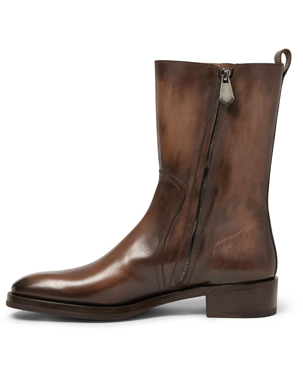Berluti Venezia Leather Calf Boots in Brown for Men | Lyst