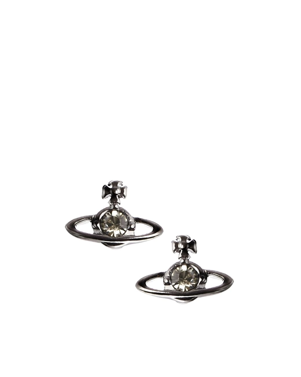 Vivienne Westwood Black Crystal Orb Earrings | Lyst