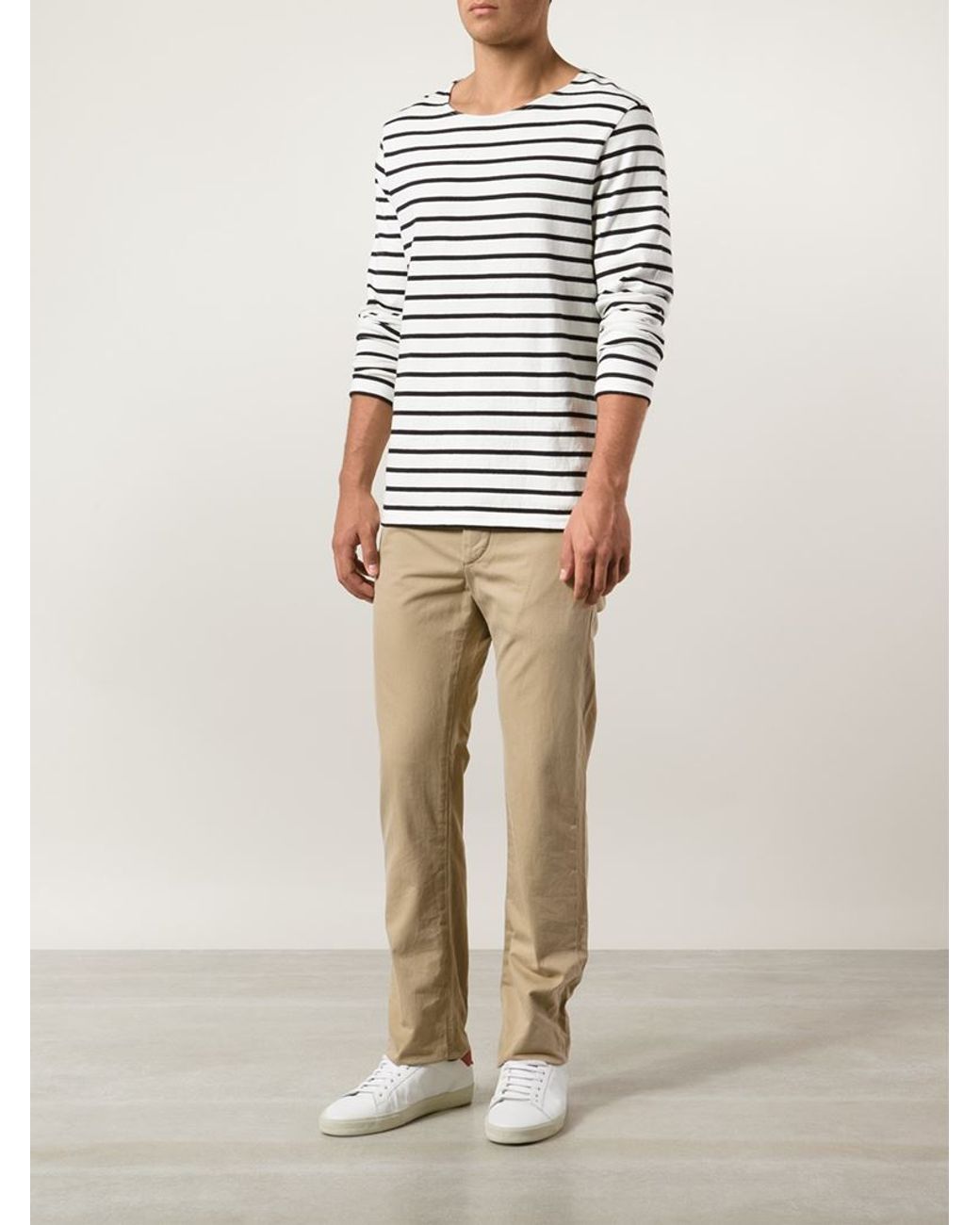RRL 'officer's Chino' Trousers in Natural for Men | Lyst RRL 'officer's Chino' Trousers in Natural for Men | Lyst