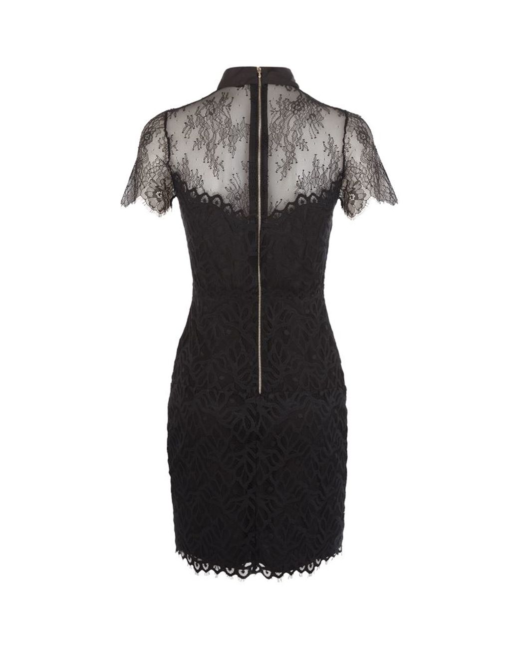 Sandro Rozen Lace Dress in Black | Lyst UK