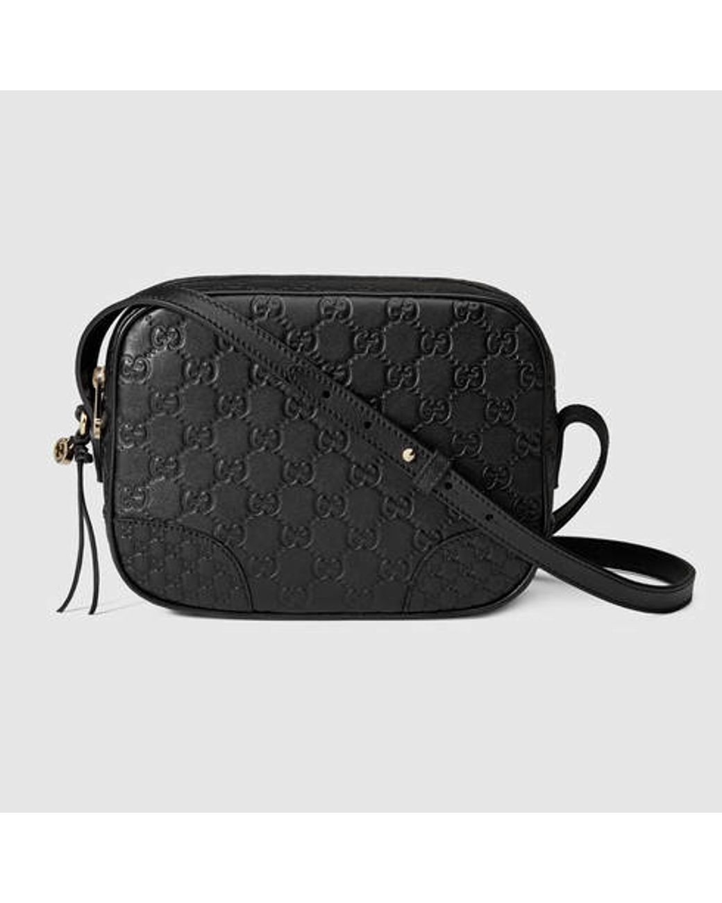 Gucci Leather Bree Ssima Mini Messenger Bag in Black | Lyst