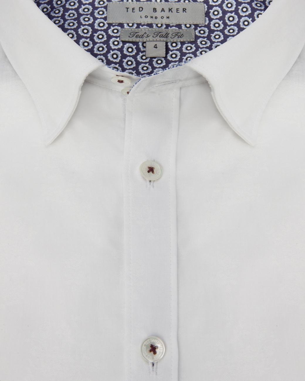 stil diepvries Bourgondië Ted Baker Floral Jacquard Shirt in White for Men | Lyst UK