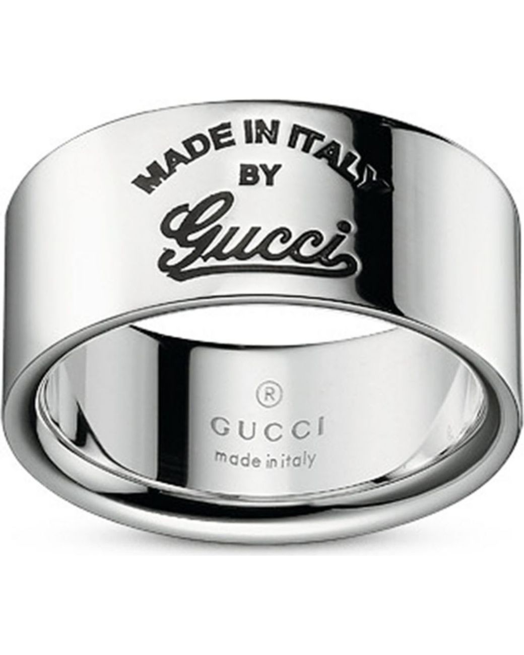 Gucci Trademark Sterling Silver Ring in Metallic Lyst