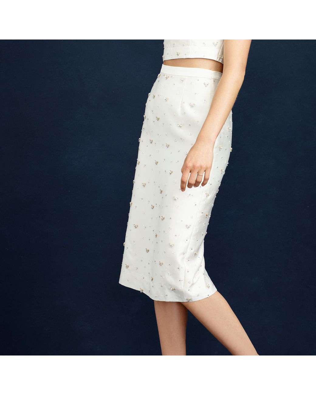 J.Crew Collection Beaded Pencil Skirt ...