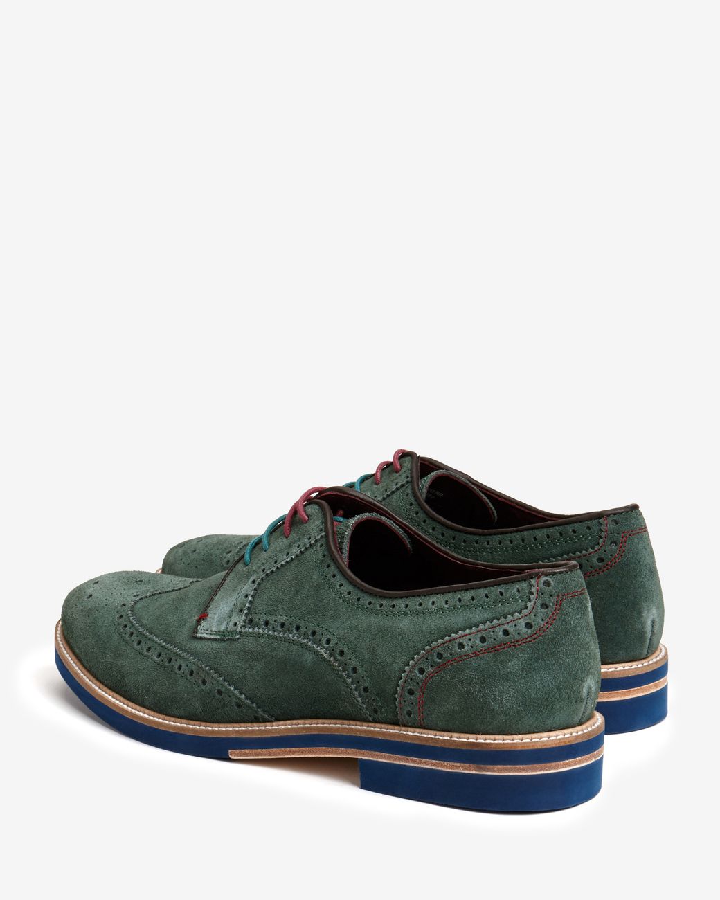 Ted Baker Suede Wingtip Derby Brogues 