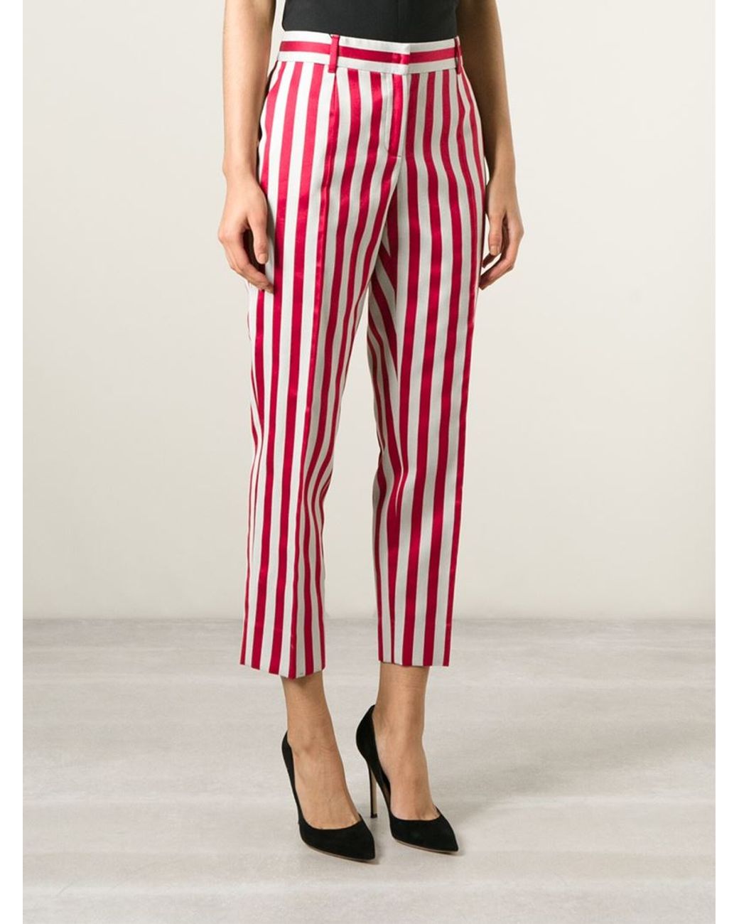 Editor Mid Rise Pinstripe Relaxed Trouser Pant | Express