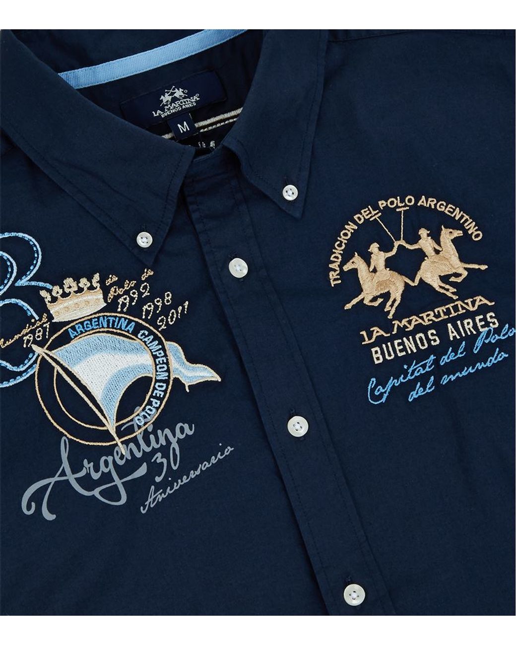 La Martina Argentina Polo Shirt in Blue for Men | Lyst Canada