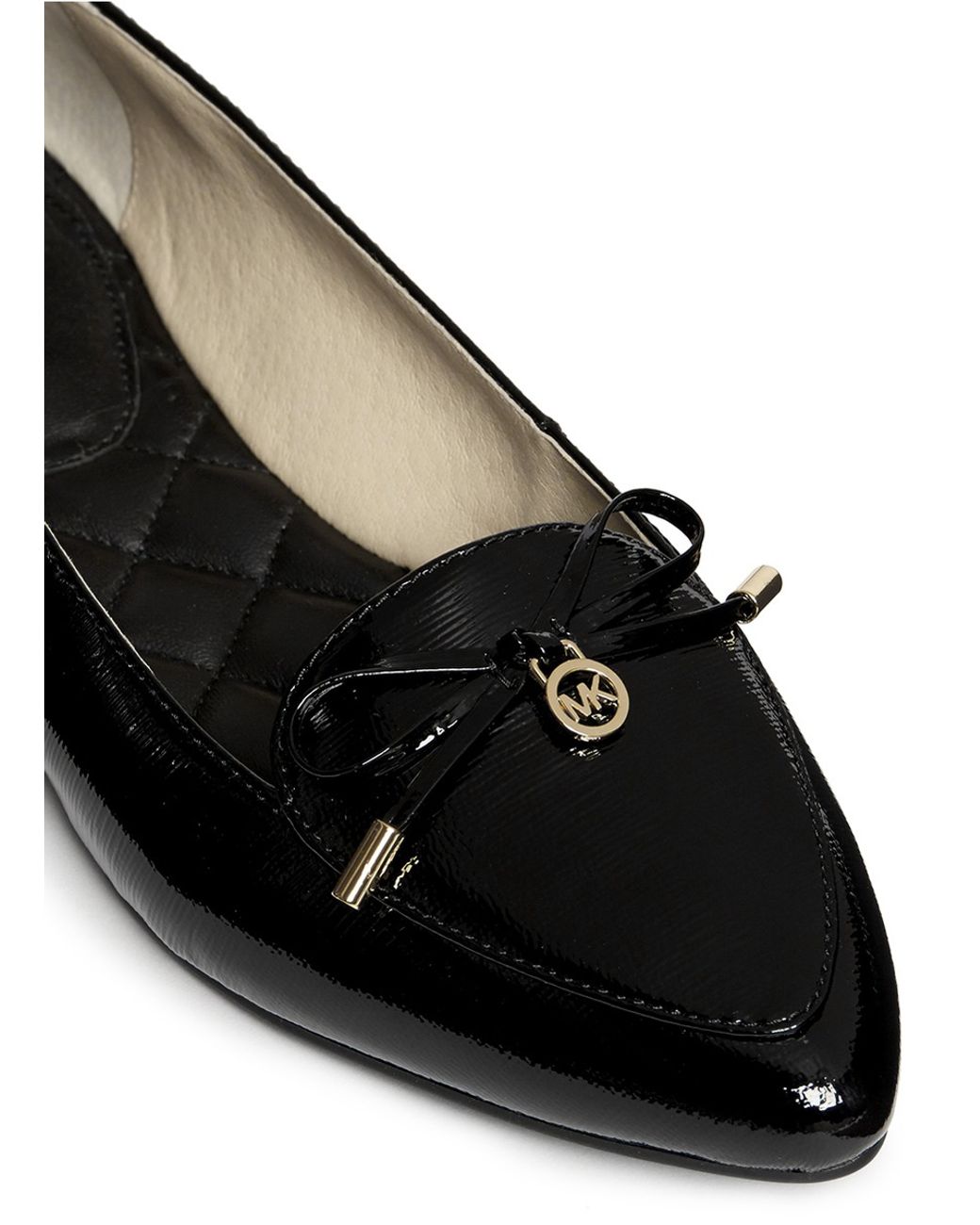 michael kors black patent leather flats