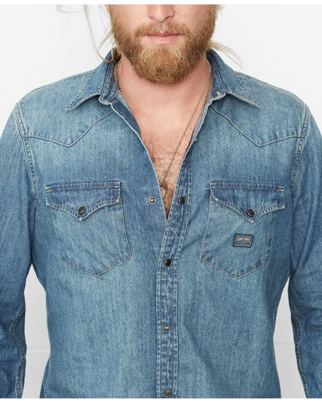 Denim & Supply Ralph Lauren Denim Western Shirt in Blue for Men | Lyst