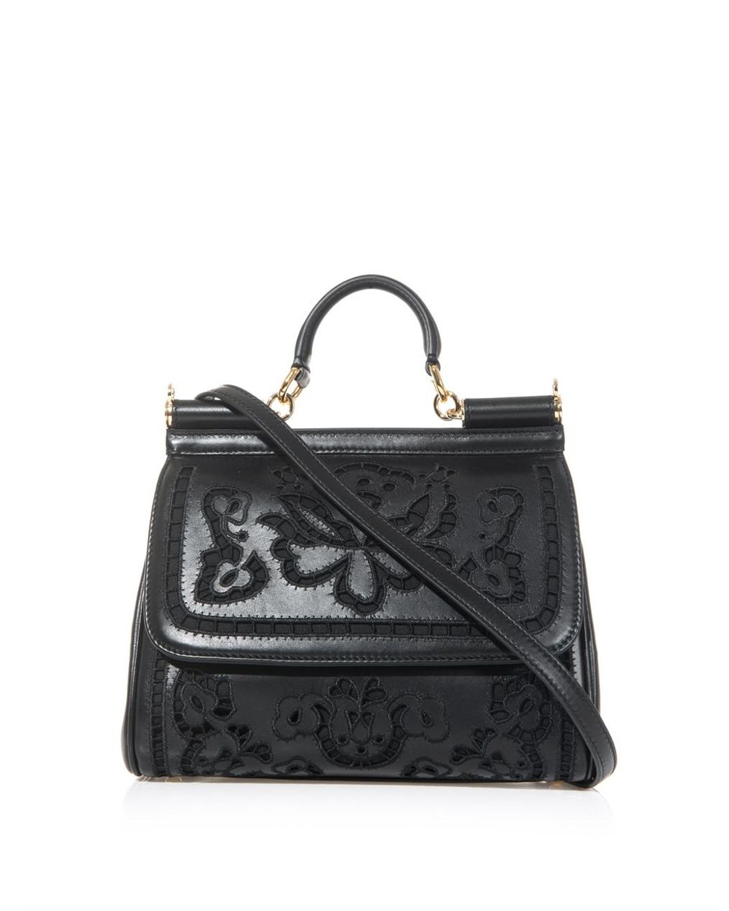 DOLCE & GABBANA Dauphine Large Miss Sicily Satchel Black 1214225