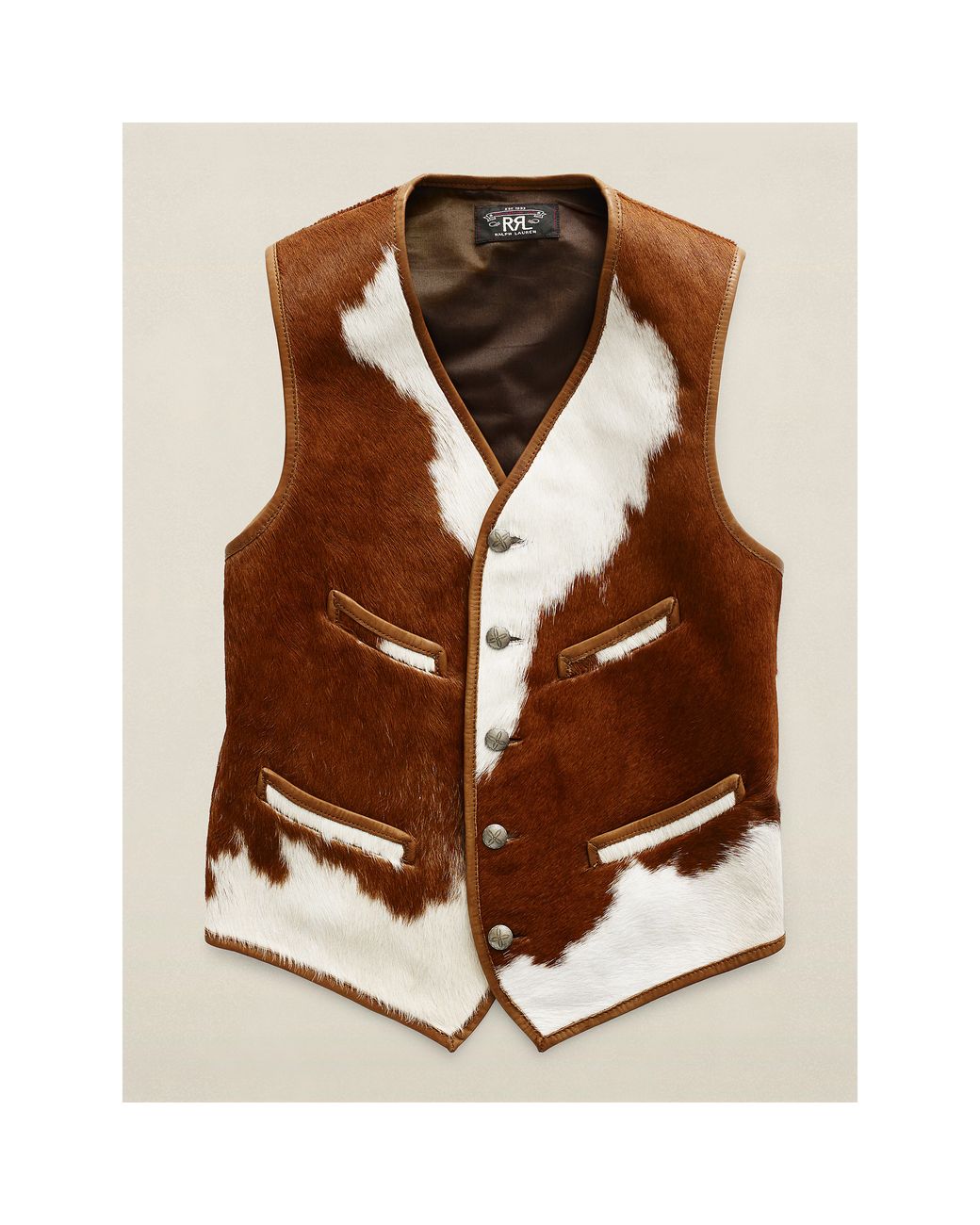 RRL Capps Cowhide Vest in Brown for Men | Lyst