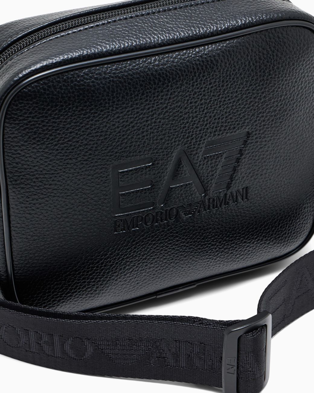 EA7 Blue Crossbody Bag With Outer Coating