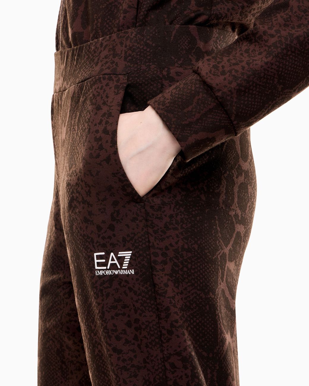 EA7 Brown Regular Fit Pants Graphic Series