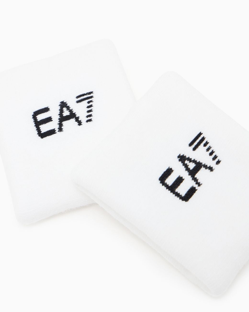 EA7 White Stretch Wristbands