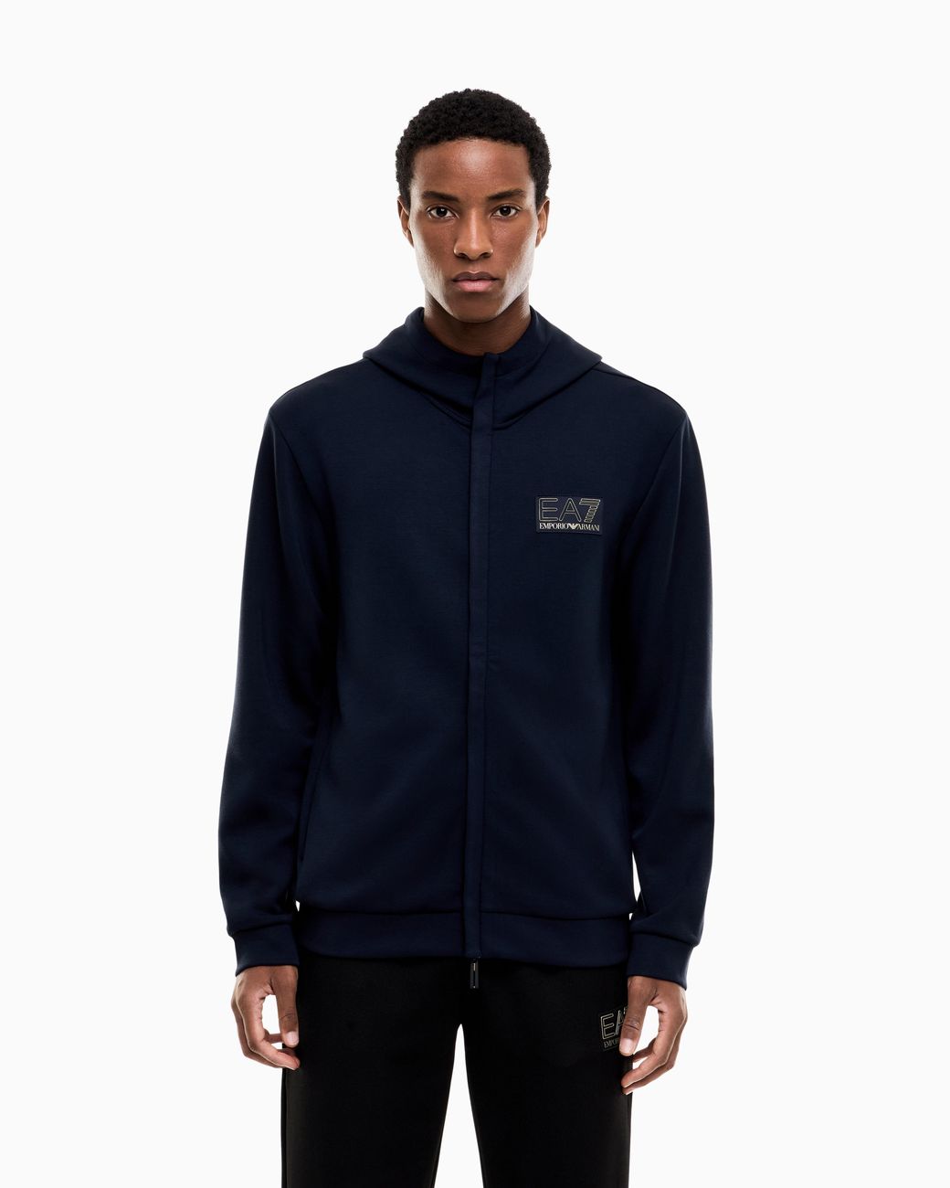 EA7 Blue Sweatshirt Premium Label Regular Fit Viscose Blend for men