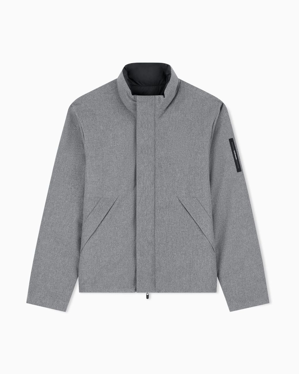 EA7 Gray Bomber Jacket Reversible Regular Fit With Padding for men