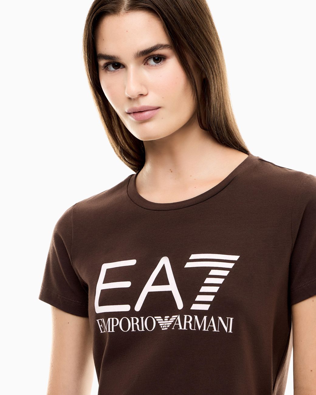EA7 Black Slim-Fit Cotton T-Shirt Graphic Series With Animal Print