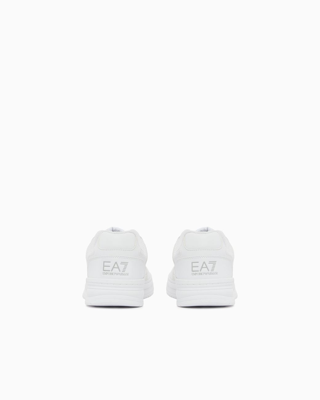 EA7 White Sneakers Mesh And Rubber Sole