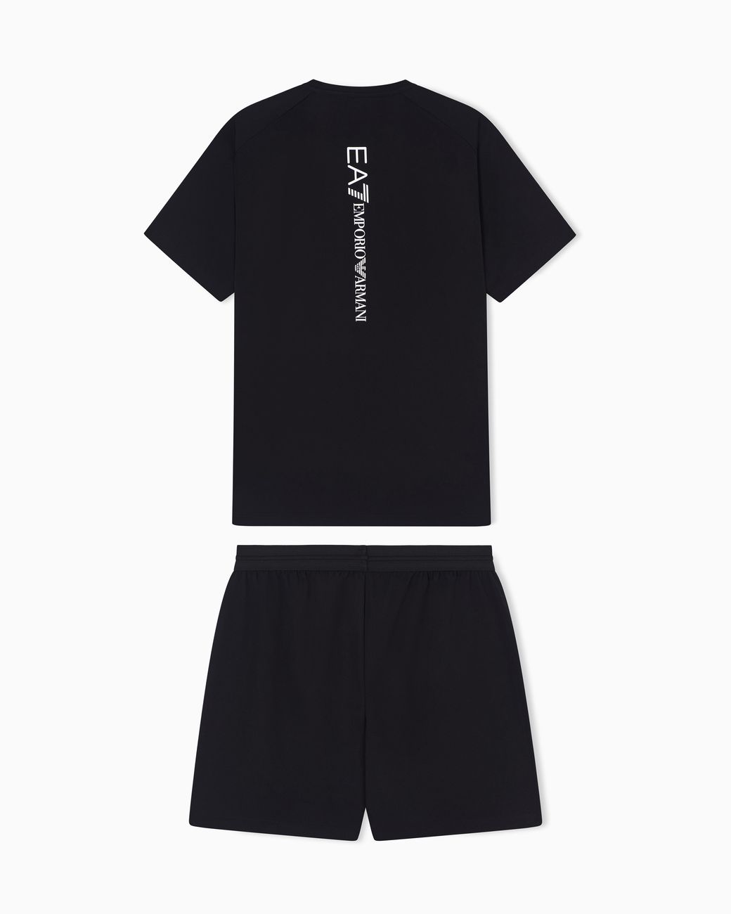 EA7 Black Ventus T-Shirt And Shorts Set for men