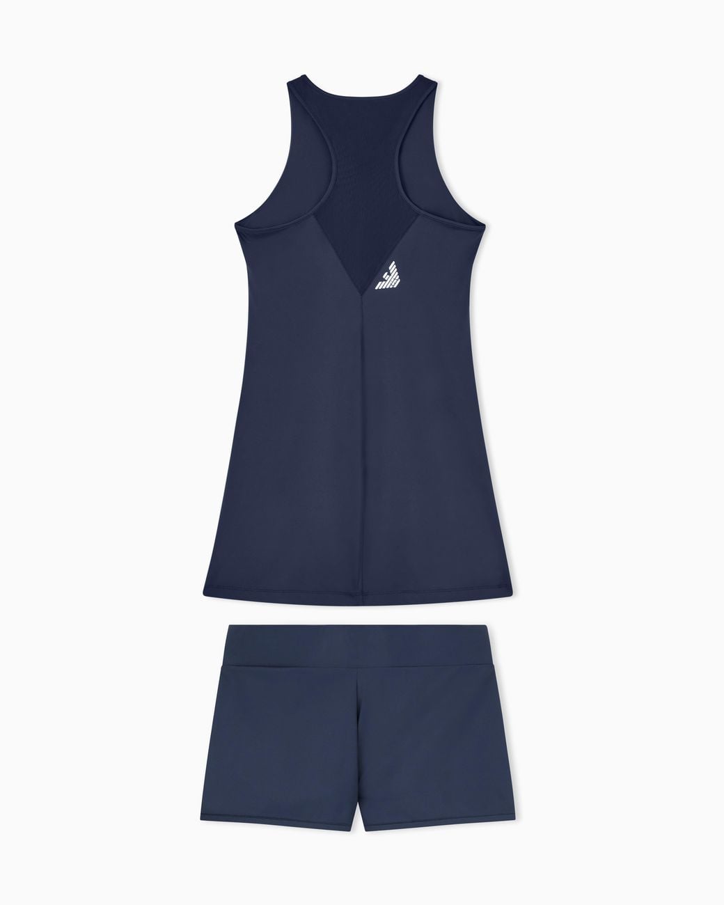 EA7 Blue Ventus Dress With Mesh Back And Matching Shorts Tennis Pro