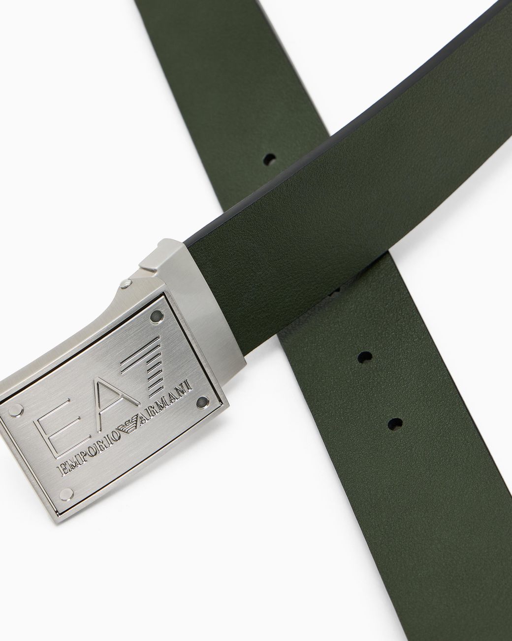 EA7 White Reversible Belt
