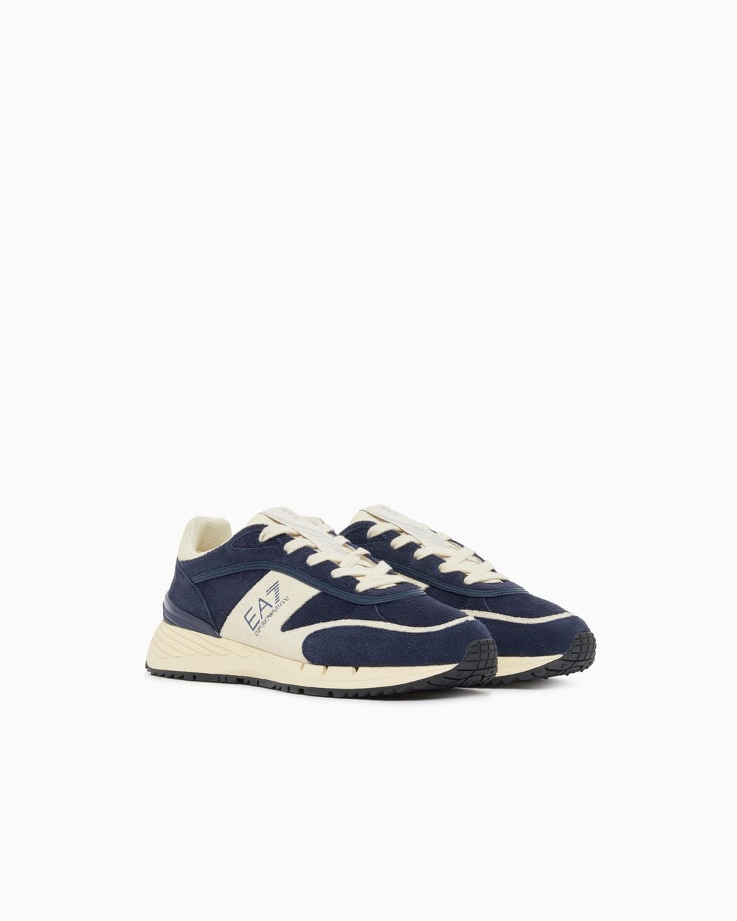 EA7 Blue Otg And Velo Suede Sneakers