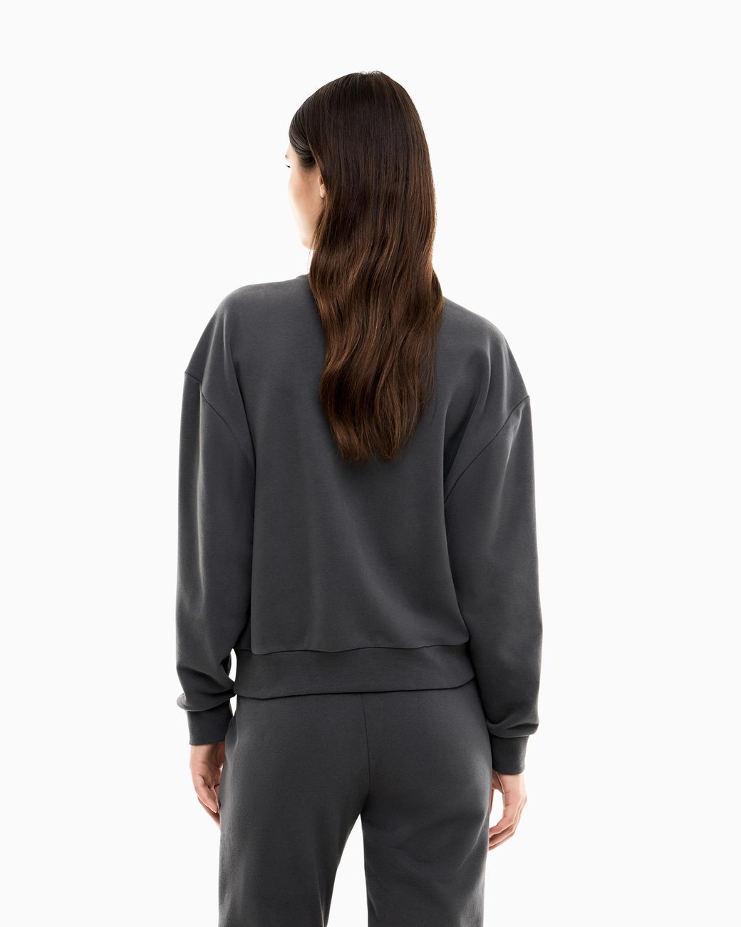 EA7 Gray Sweatshirt Logo Series Regular Fit With Studs