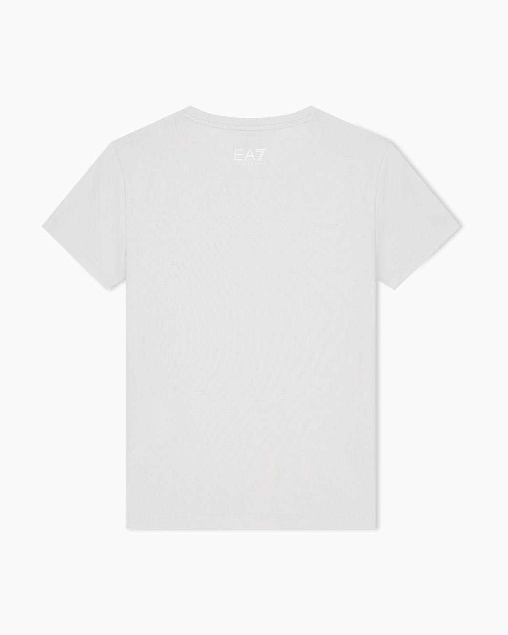 EA7 White T-Shirt Logo Series Slim Fit With Crystals