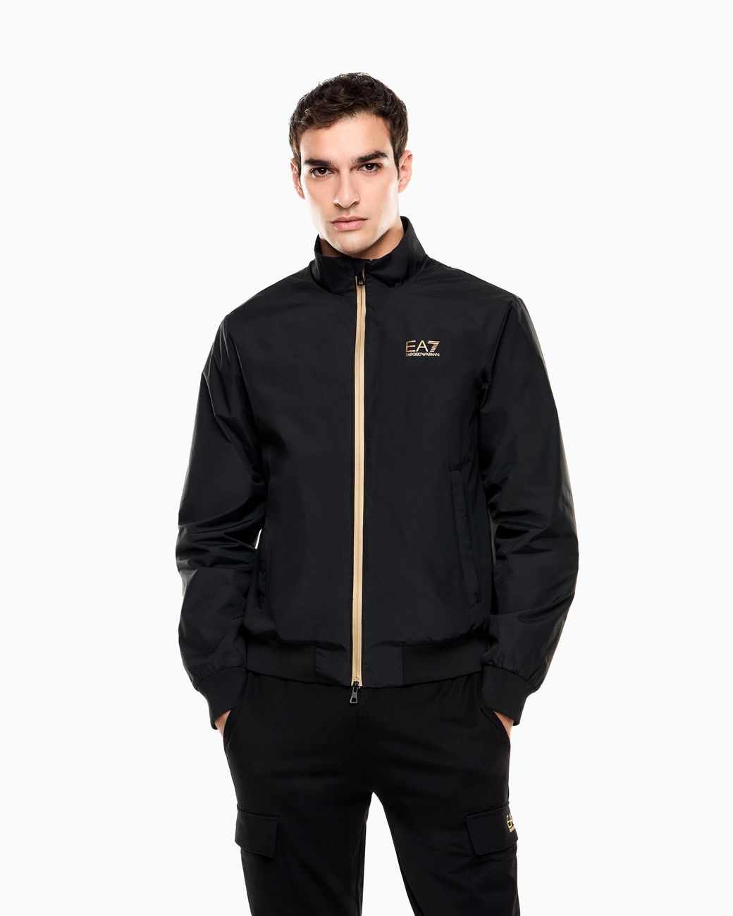 EA7 Black Core Identity Nylon Jacket for men