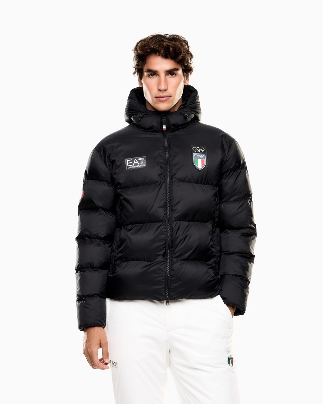 EA7 Blue Padded Down Jacket for men