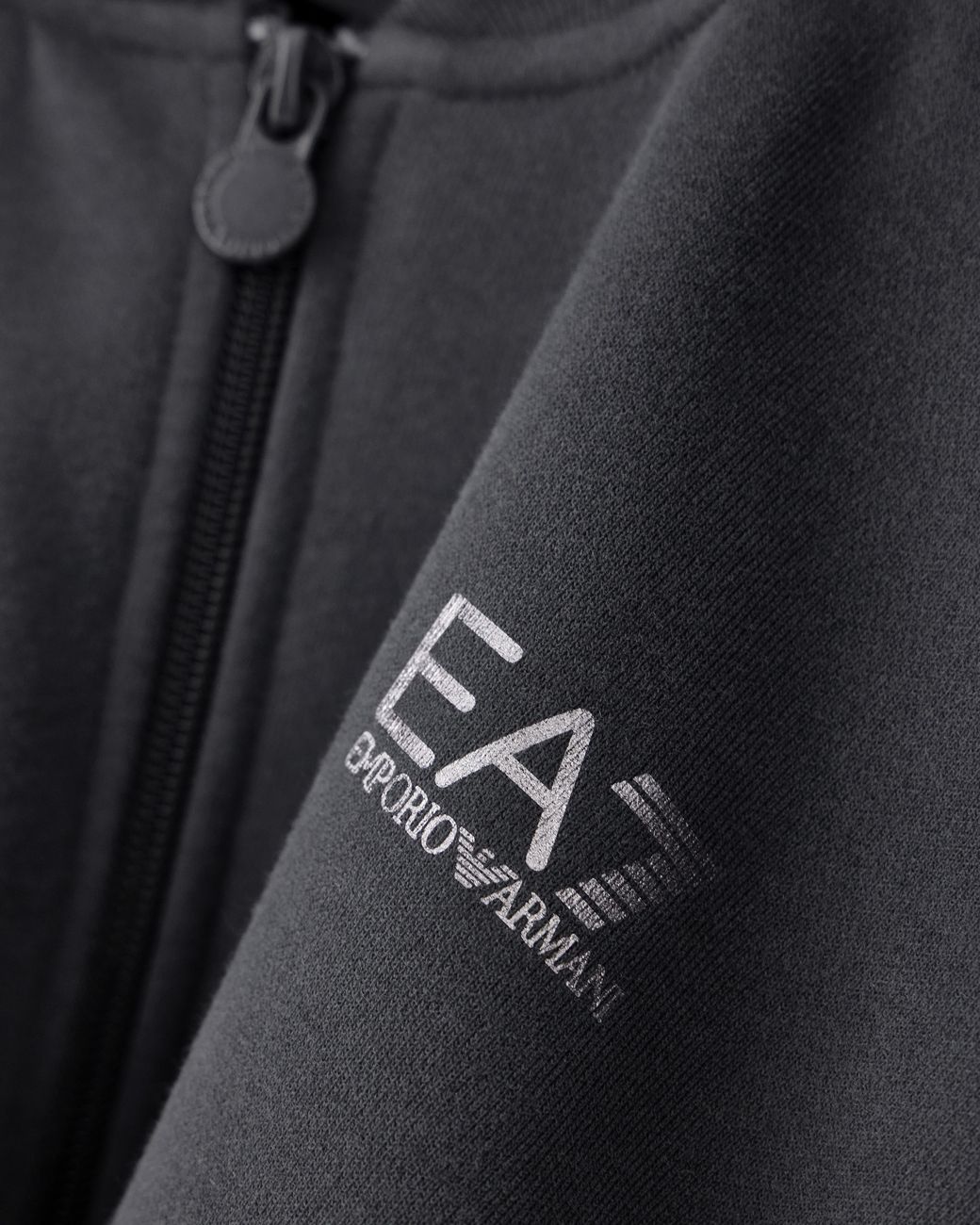 EA7 Gray Sweatshirt Logo Series Regular Fit With Studs