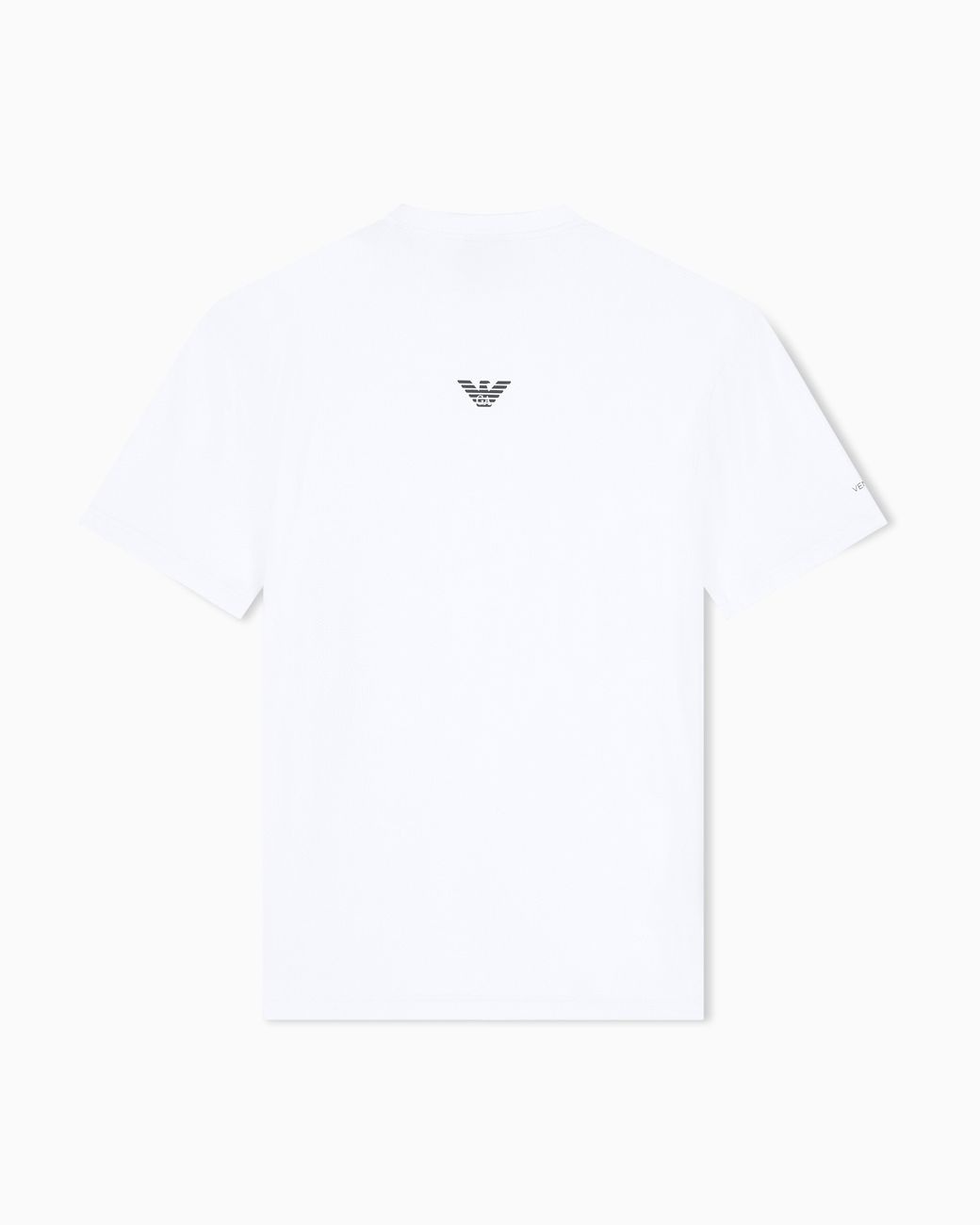 EA7 White Jersey T-Shirt Tennis Pro Regular Fit With Rib Details for men