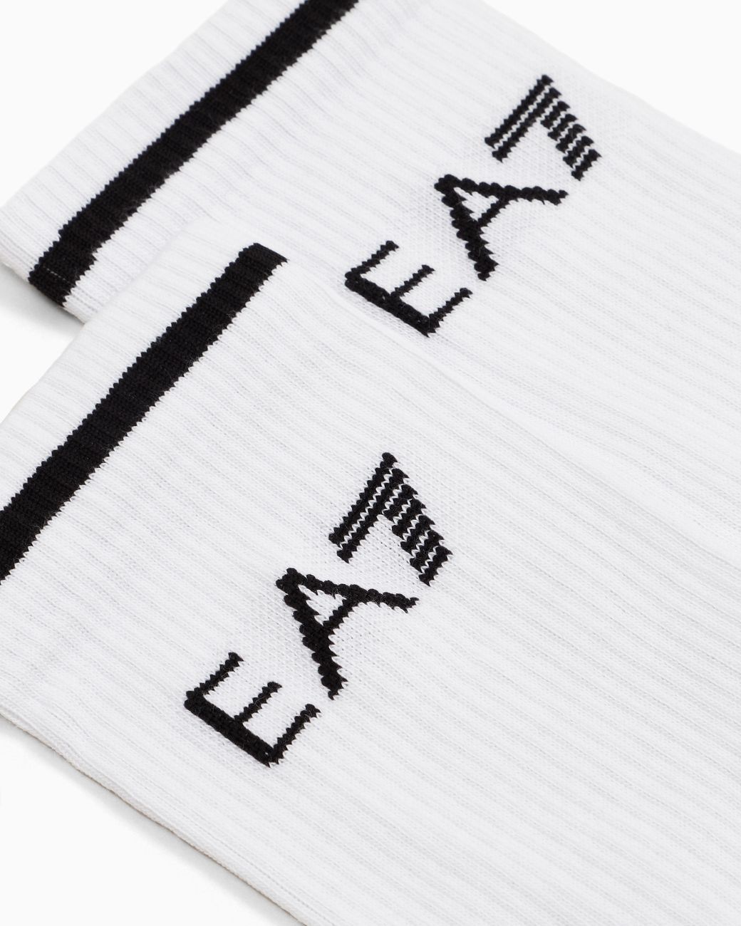 EA7 White Tennis Pro Cotton-Blend Ankle Socks