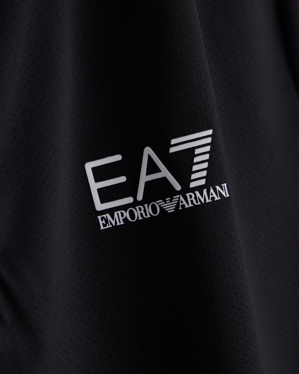 EA7 Black Polo Shirt Tennis Pro Block Jersey Regular Fit for men