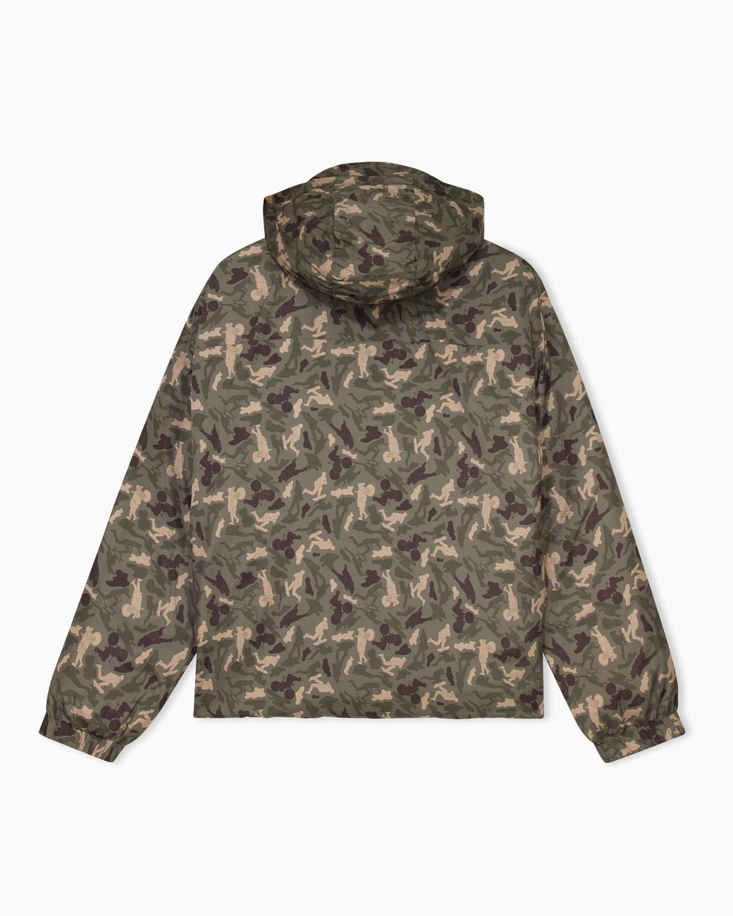 EA7 Brown Oversized Fit Blouson Jacket Graphic Series With Padding for men