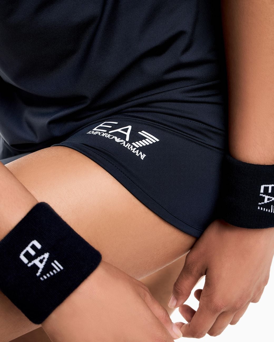 EA7 Blue Ventus Dress With Mesh Back And Matching Shorts Tennis Pro