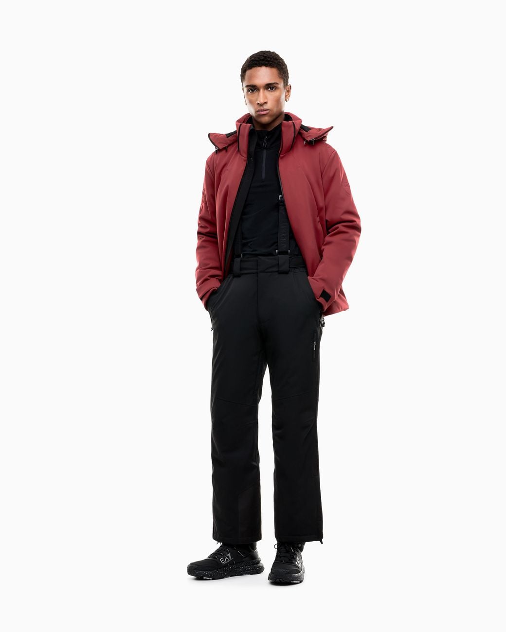 EA7 Red Technical Ski Jacket for men