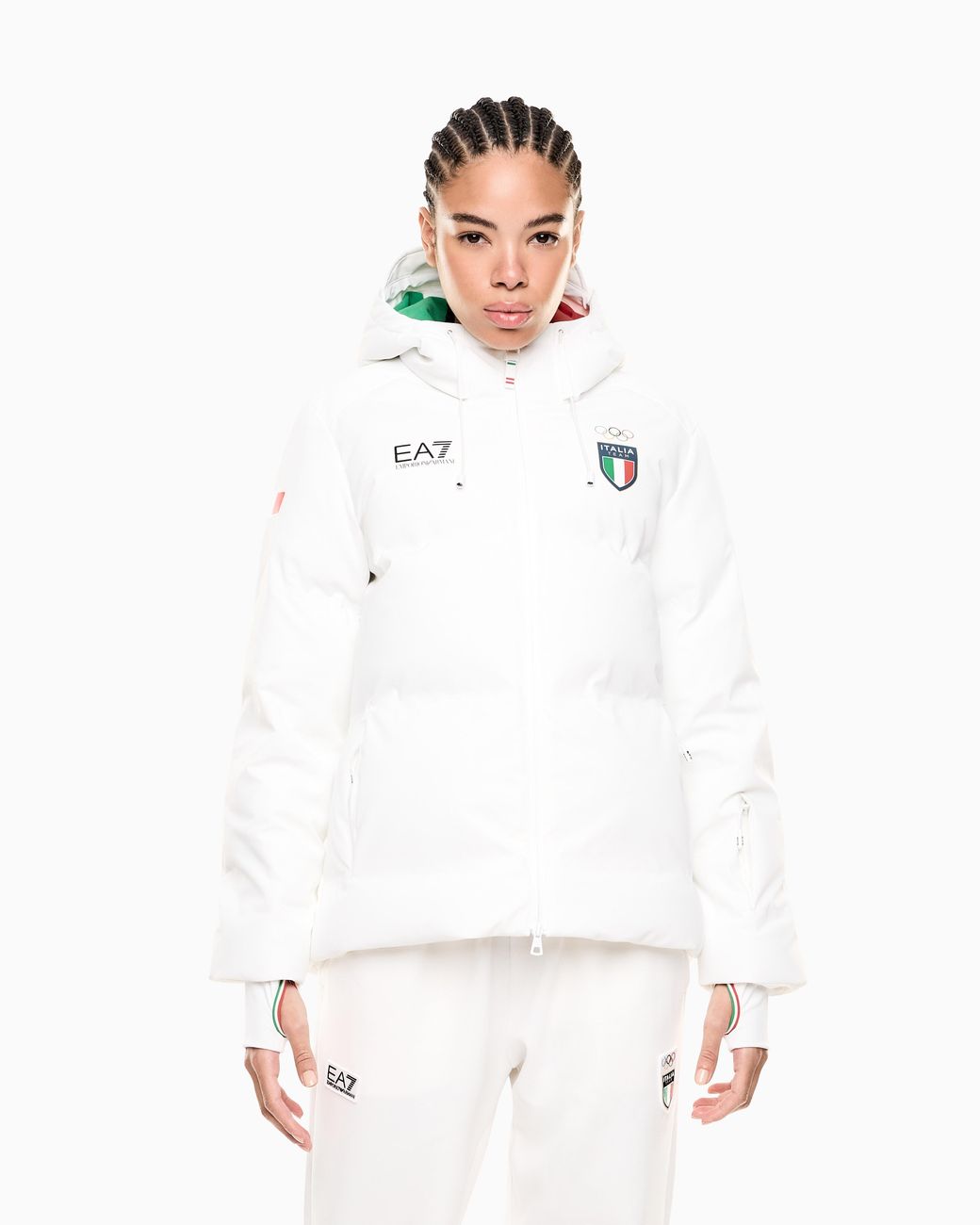 EA7 White Ski Down Jacket
