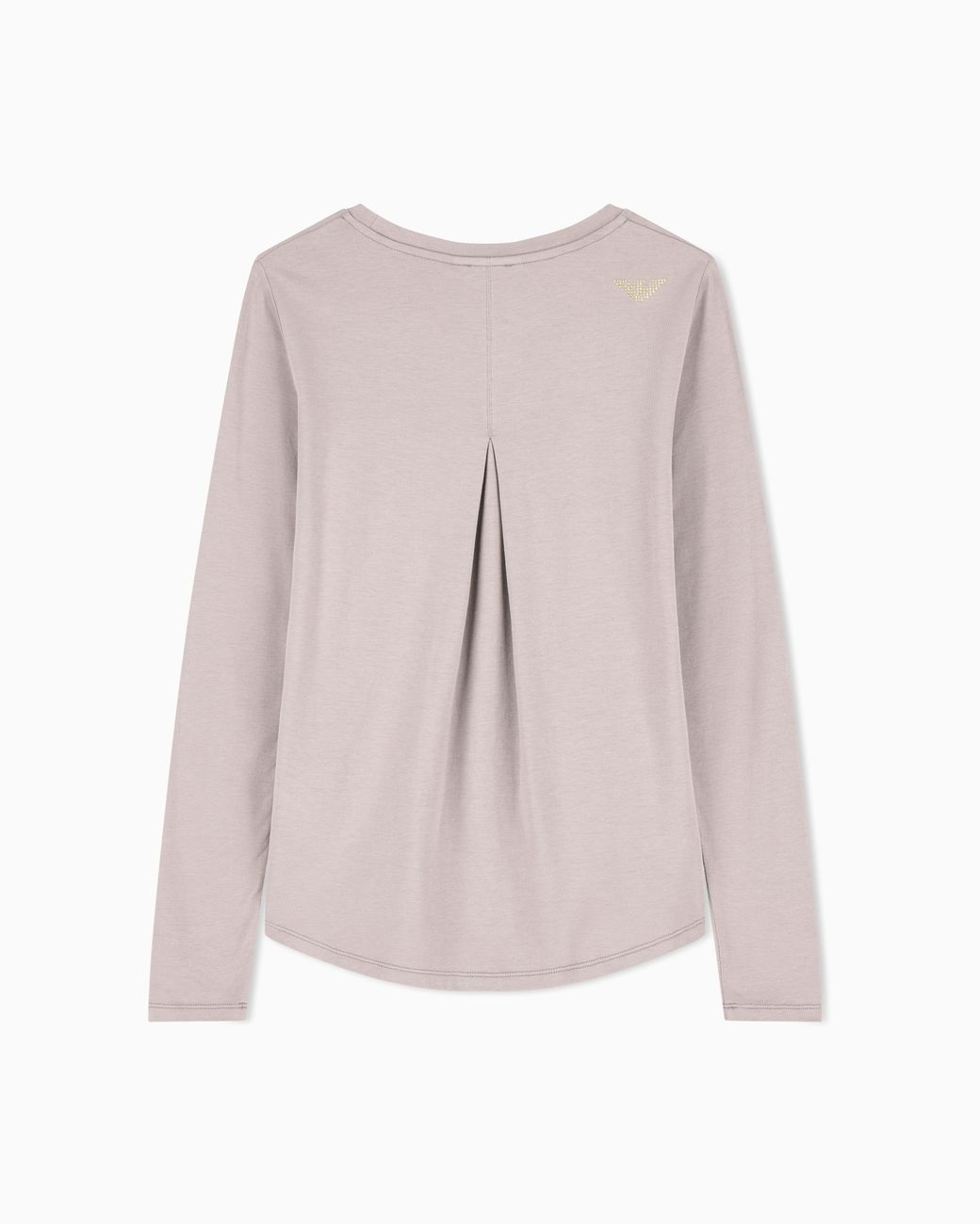 EA7 Gray Stretch T-Shirt With Crew Neck And Long Sleeves Evolution