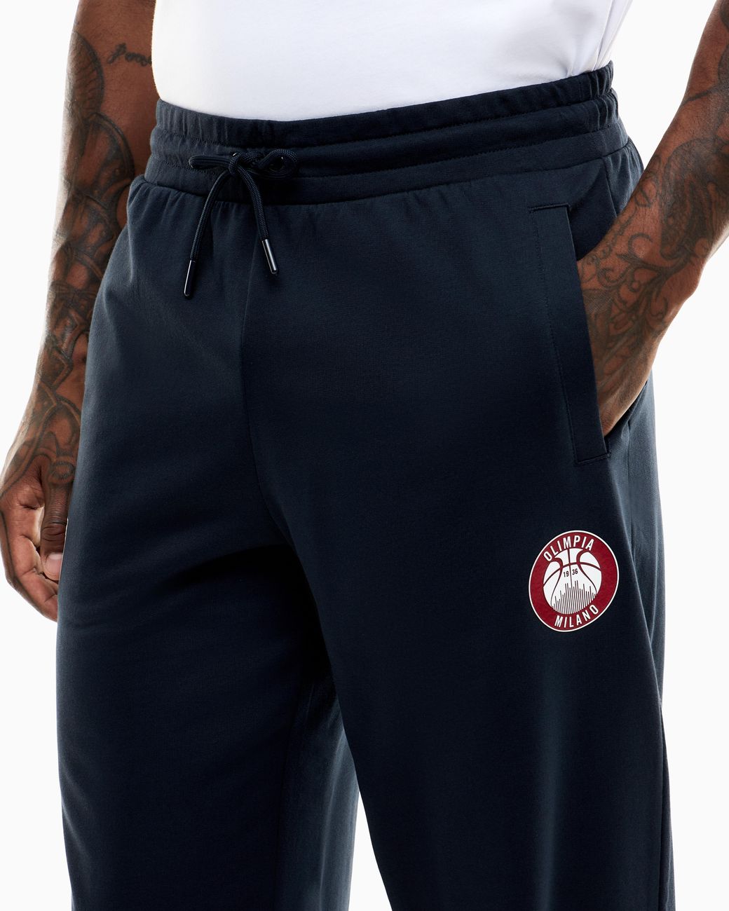 EA7 Blue Armani Olimpia Milano Jersey Joggers for men