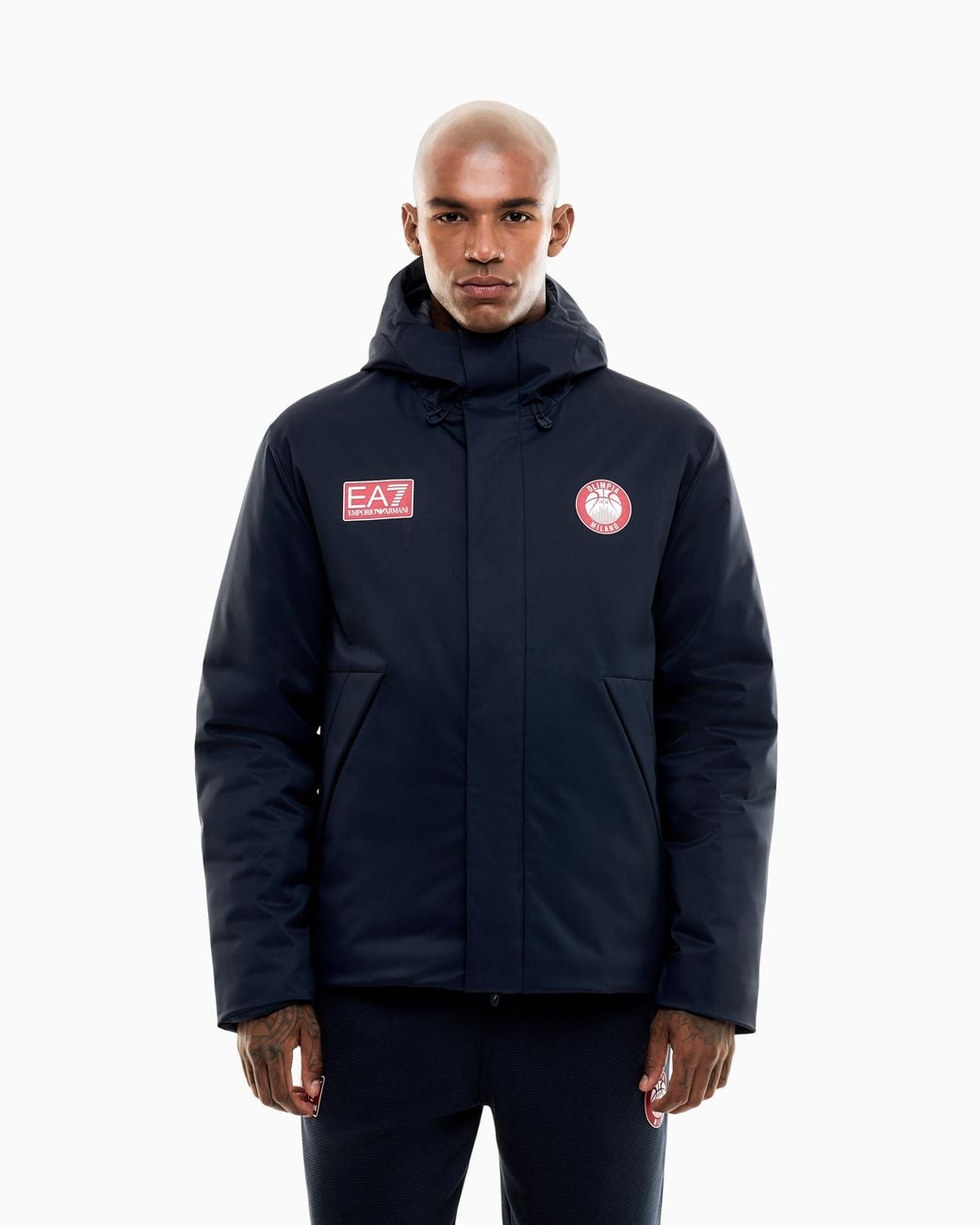 EA7 Blue Armani Olimpia Milano Padded Jacket for men