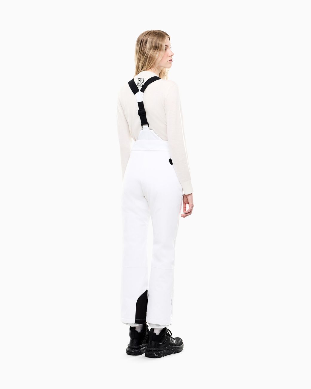 EA7 White Ski W Protectum7 Pant Regular Fit Padded Fabric With Stretch