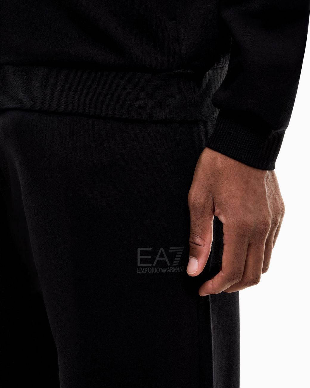 EA7 Blue Tracksuit Natural Ventus 7 Regular Fit Cotton Blend Jersey for men